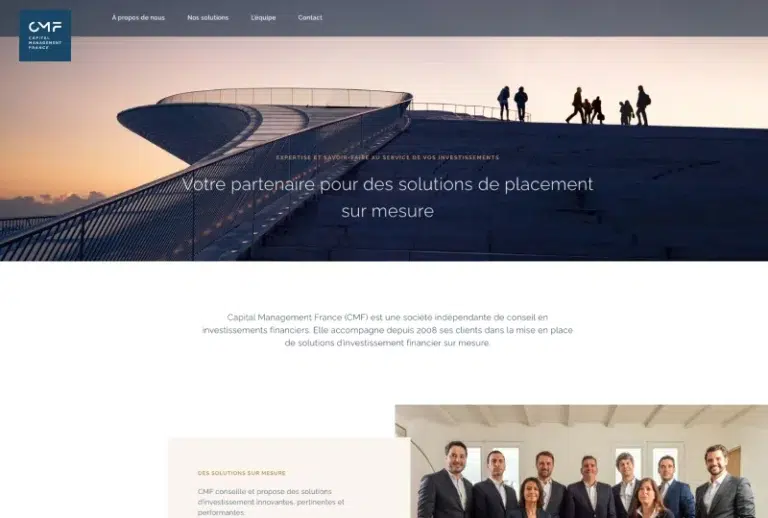 CMF - Entreprise dans le domaine de la finance - Création du site internet par Raphaëlle Moreau alias Raphiste