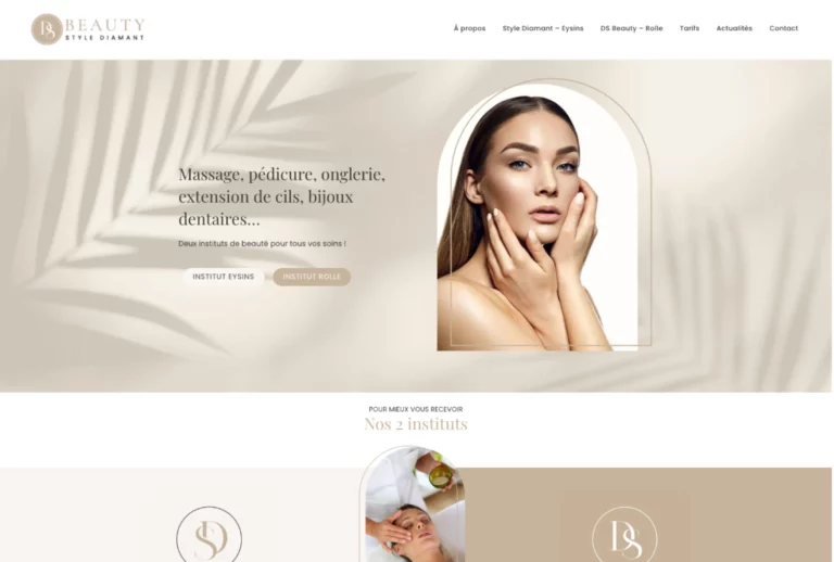 Institut de beauté Style Diamant - Référence de site - création par Raphiste-3