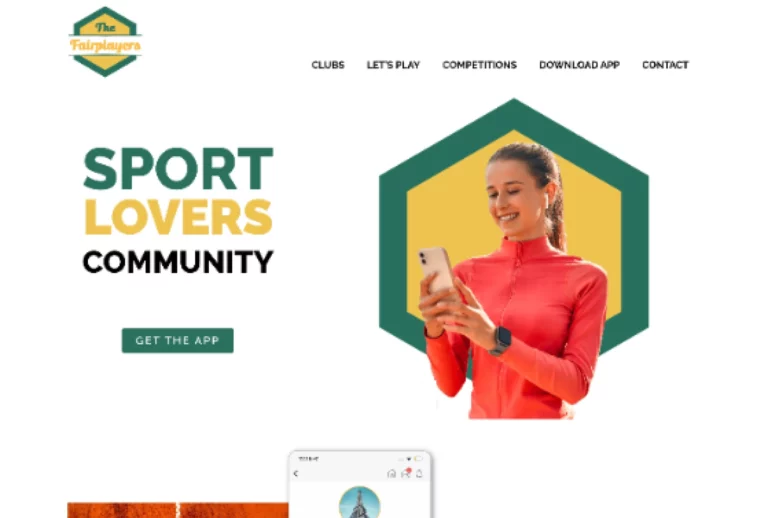The FairPlayers - Application de rencontre sportive - Référence de site - création par Raphiste-4