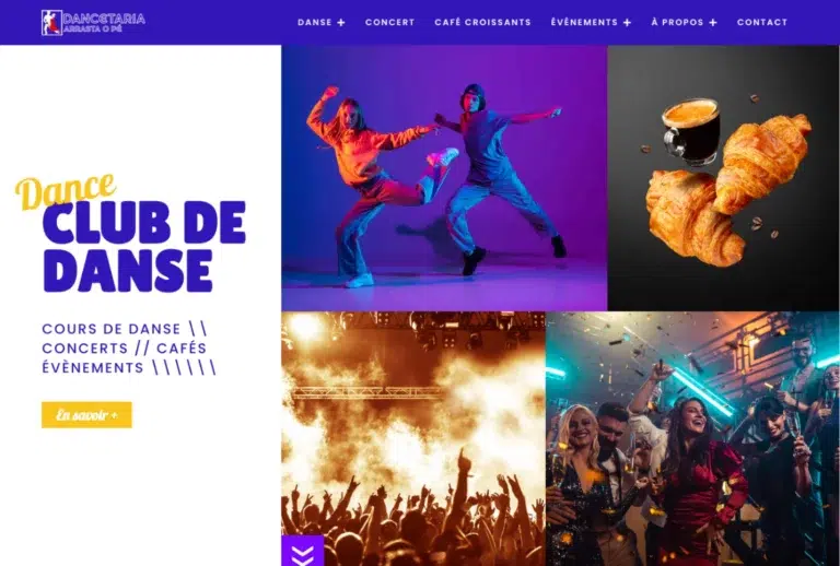 Dance Club de danse - Dancetaria - Référence de site - création par Raphiste