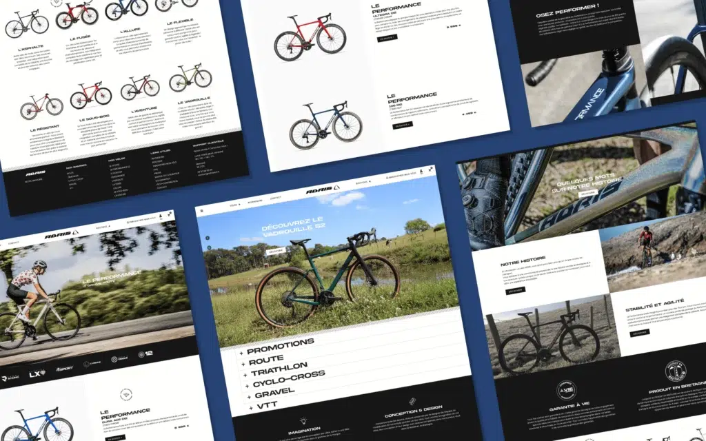Adrisport - Cas client - Refonte du site internet - Portfolio couleur