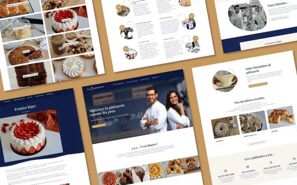 Les 2 Pâtissiers - Cas client - Refonte du site internet - Portfolio couleur