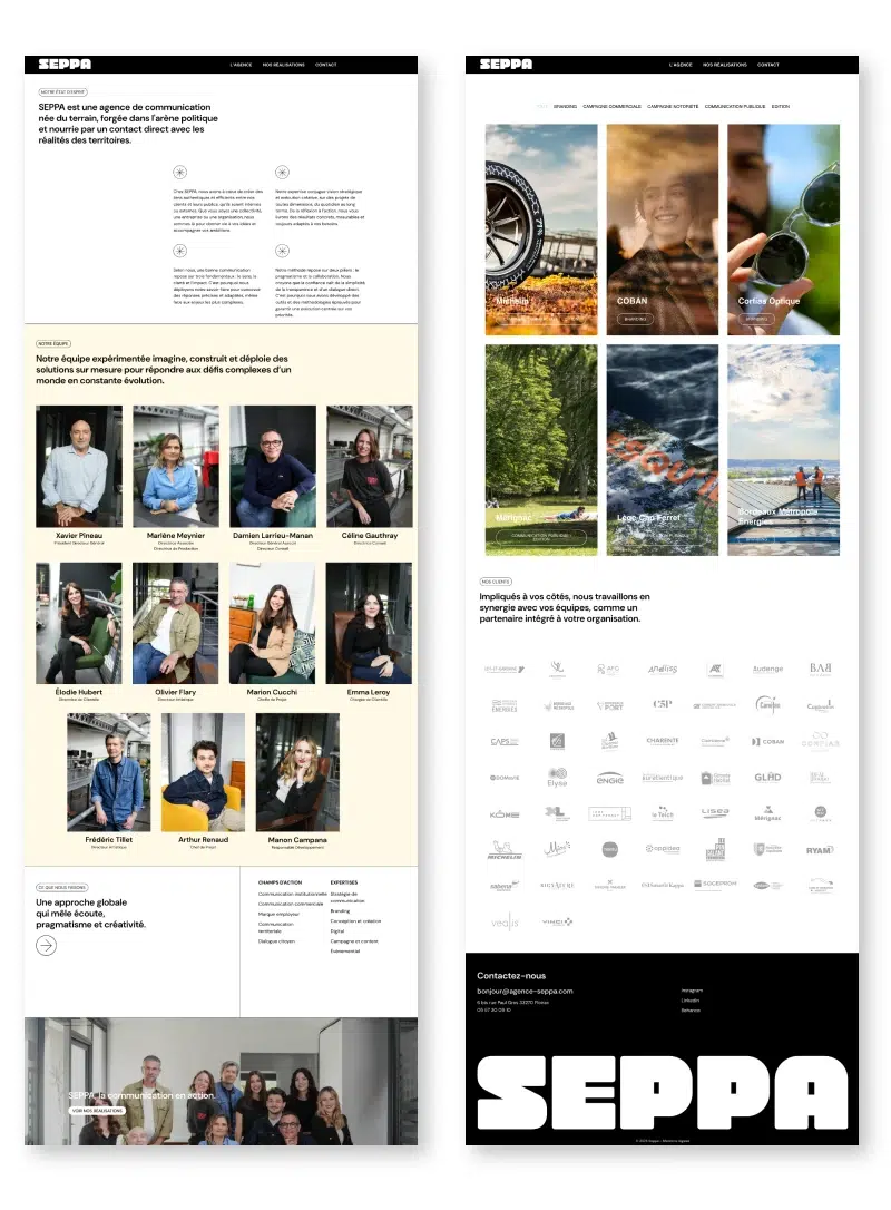 Agence SEPPA - Cas client - Refonte du site internet - Portfolio