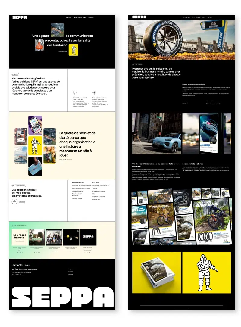 Agence SEPPA - Cas client - Refonte du site internet - Portfolio