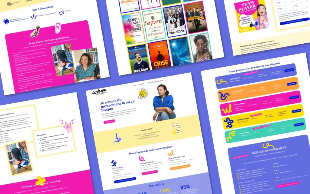 L'Animée Coaching - Cas client - Refonte du site internet - Portfolio couleur
