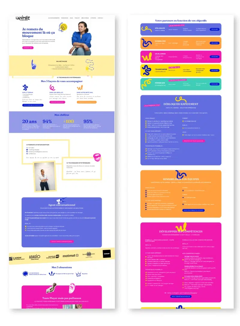 L'Animée Coaching - Cas client - Refonte du site internet