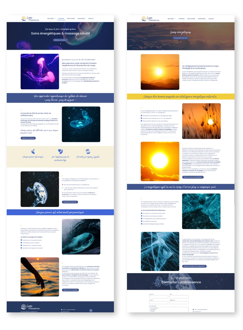 LumiN'essence - Cas client - Création du site internet (1)