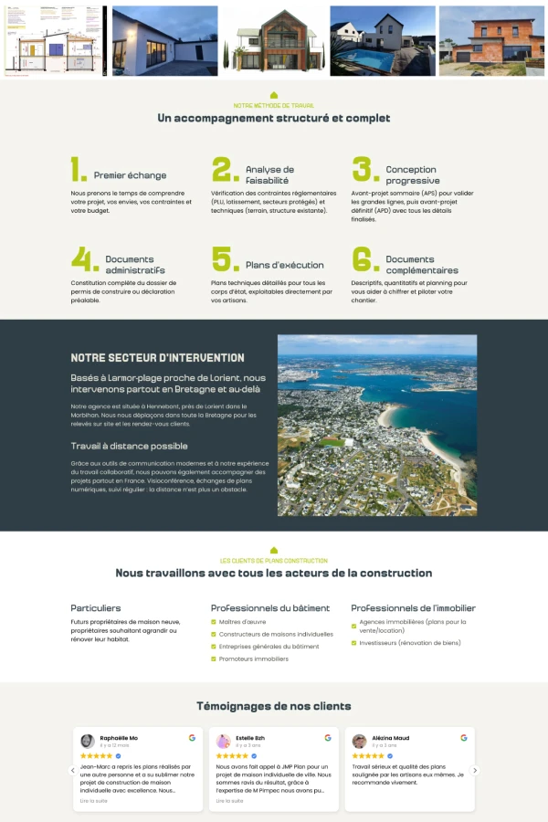 Site Plans Construction de Jean-Marc Pimpec réalisé en autonomie